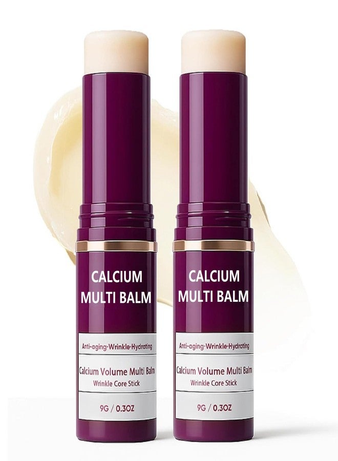 OUKPANE 2Pcs Calcium Multi Balm, Calcium Volume Multi Balm, Korean Collagen Moisturing Stick, Hydrating, Anti-aging, Suitable for Eyes, Neck, Face. - Image 1
